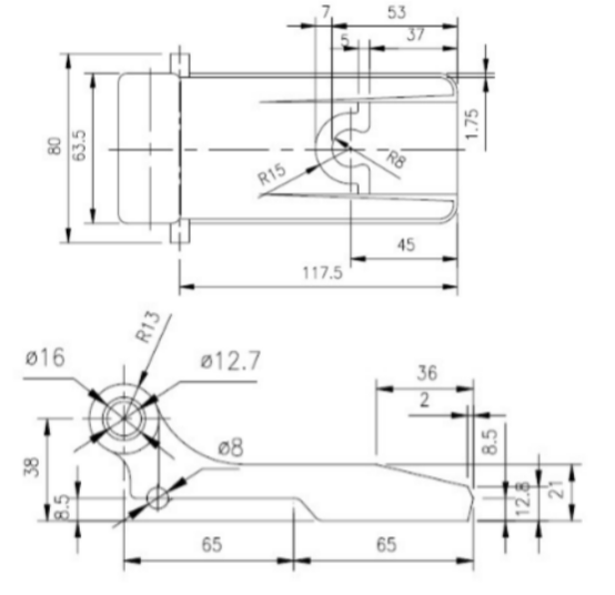 Container Hinge Blade & Container Repair Materials And Accessories Door Hinge