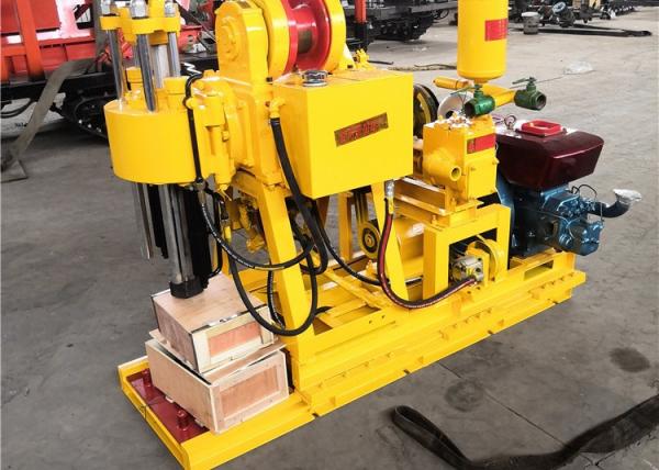 100mm Personal Geological Diesel Drilling Rig Machine 100m Depth Vibrant Yellow