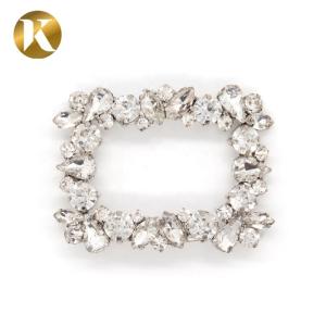 China Crystal Ladies Shoes Decoration Accessories 55mm*40mm Fashion Styl factory