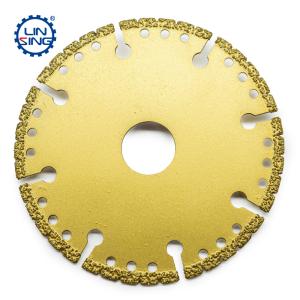 China 1.8mm Steel Core Thickness Vacuum Brazed Diamond Cutting Disc for Metal Stone Aluminum factory