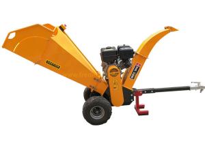 China 5 Inch Gas Powered Chipper Shredder , 15hp Wood Chipper Recoil Start System factory