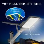 Outdoor Solar Street Light Waterproof Dusk to Dawn Solar Floodlight with Remote