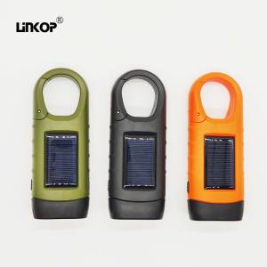 China Usb 4W Led Solar Light Hand Cranked Flashlight Emergency Power Bank factory