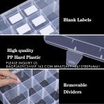 Girds Clear Plastic Organizer Box Storage For Washi Tape Tackle Box Jewelry