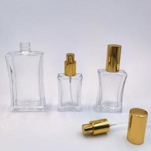China Customized 20ml 30ml &amp; 50ml Glass Bottle With Aluminum Sprayer and Over Cap factory