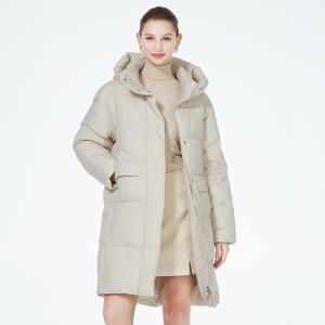 China All Shapes Woman Winter Coat Versatile Down Jacket Hide Fat With Furry Pockets factory