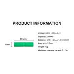 Storage Nickel Rechargeable Battery 2.4v 250mah Nimh Battery Pack for Hair