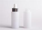 Long And Thin Round 30ml Glass Dropper Bottles With Matte / Polish Surface