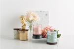 Decorative Empty Glass Containers Wedding Candle Holder Square Shape