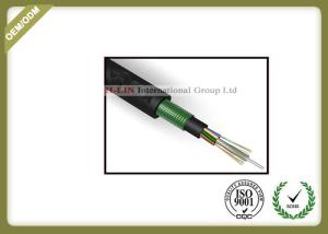 China Outdoor optical fiber cable GYTS with light armored PE jacket black color factory
