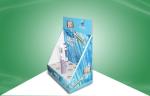 Blue Customized Cardboard Countertop Displays , Assemble Retail Counter Displays