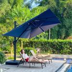 Outdoor Furniture Aluminum Frame Waterproof Cantilever Garden Beach Patio Sun