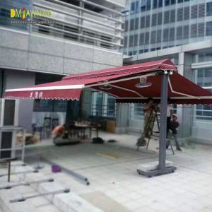 Open Air Double Sided Awning Independent Garden Restaurant Retractable Awning