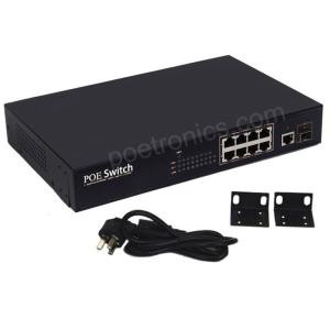 China POE-S108T 8 Port IEEE802.3at 10/100Mbps 25W POE Switch (150W Built-in Power) factory