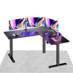 Black/White/Silver Custom Triple Motor Smart Height Adjustable L-Shaped Coffee