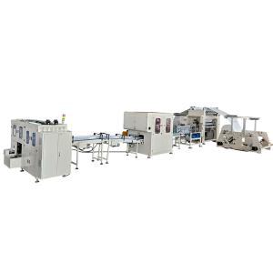China Hanging Type V Fold Facial Tissue Machine Full Automatic Bottom Output factory