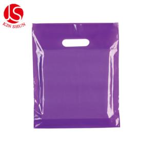 China Custom printed logo die cut plastic retail bag for shopping factory