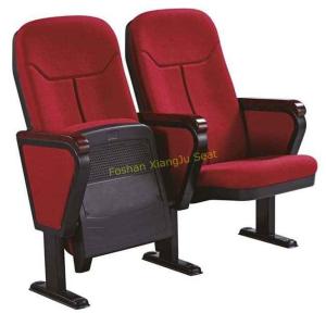China Red Fabric Folding Auditorium Chairs With Writing Board / Cinema Theater Chairs factory
