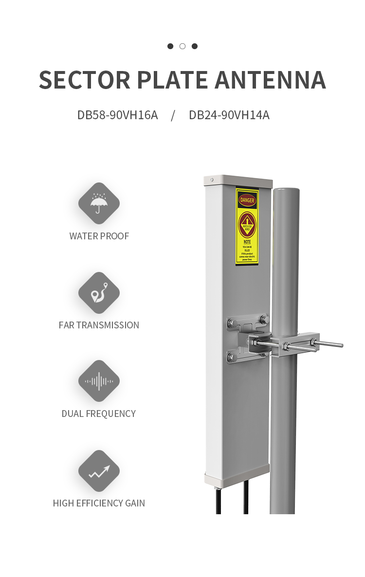 4G LTE Base Station Antenna 2300MHz for External Panel Communication in Greg Color