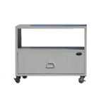 Movable Cupboard Steel TV Stand Metal Home Storage Furniture With Drawer