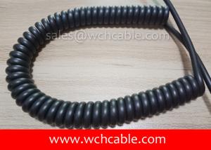 China UL Spiral Cable, AWM Style UL21944 22AWG 3C VW-1 80°C 600V, TPE / TPU factory