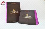 Gift Packaging Personalised Paper Carrier Bags Printed Biodegradable Purple Rope