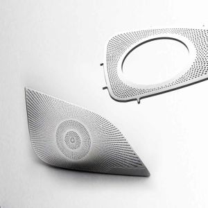 High Fidelity Etched Speaker Grilles Enhancing Automotive Interior Acoustic