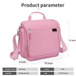 Hanging Compact Travel Toiletry Bag Camping Carry On Pink 10X4X10 Inch