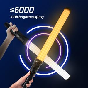China Photographic DMX 24 Watt Rechargeable Led Tube Light RGB Portable Battery factory