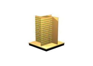 China Wooden High Grade Slatwall Display Stand Floor Standing Customized For Supermaket factory