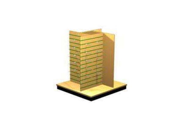 Wooden High Grade Slatwall Display Stand Floor Standing Customized For