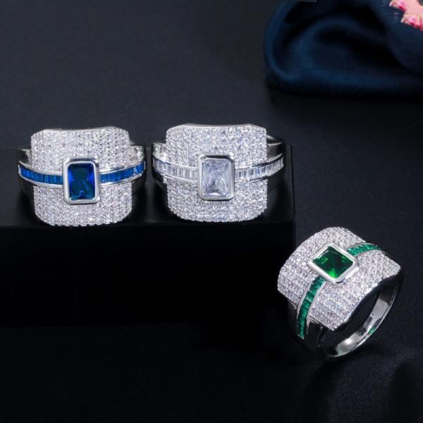 Elegant square Shaped CZ Rings Women Ring for Wedding Ring Wedding Sweet Design