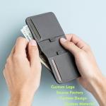 Daily Used Men's Real Leather Bifold Wallet with RFID Protection and Minimalist