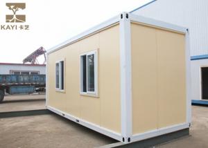 China Yellow Prefabricated Container House , Shipping Container Prefab For Temporary House factory