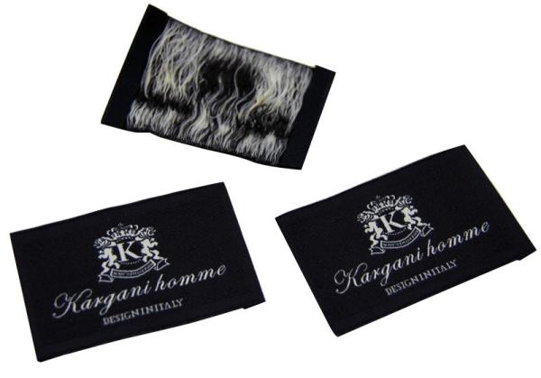 Damask Clothing Woven Labels Superior Quality shrink proof end fold for men's