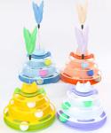 Indoor Cats Interactive Cat Ball Track Tower Toy With Six Colorful Balls