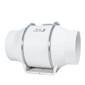 China Plastic 220V 4/5/6inches 100/125/150/200mm Ducting Ventilation Mixed Flow Exhaust Inline Duct Fan factory