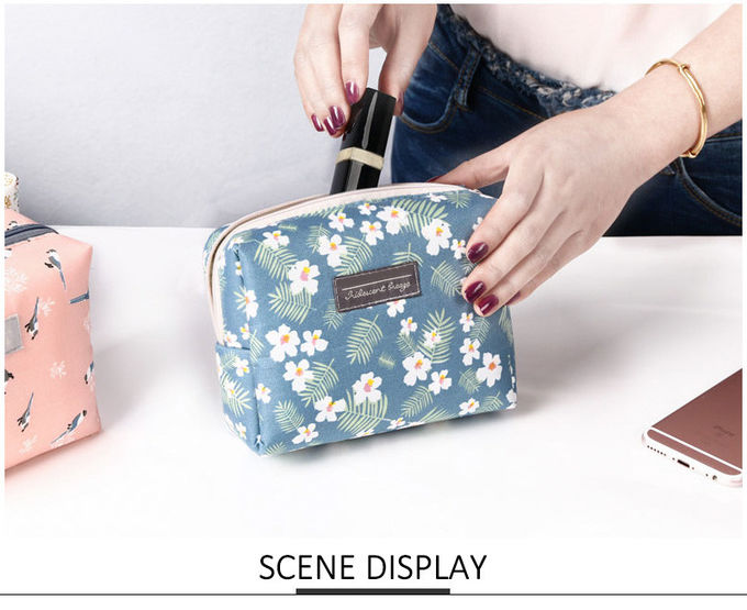 Professional Custom Logo Natural Bridesmaid Mini Polyester Cosmetic Bag
