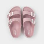 PVC Women'S Casual Slide Sandals , 36EU Double Buckle Sandals Womens