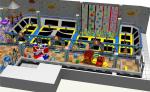 15FT Commercial Indoor Playground Customized Childrens Trampoline Park For