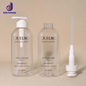 China Clear Plastic Shampoo Bottles 500ml Cylinder PET Bottles Cosmetic For Packaging factory