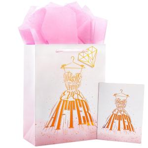 China Custom Order Customised Logo Personalised Coated Paper Bag for Happy Wedding Gift factory