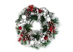 Eco-Friendly PVC Artificial Pre Lit Christmas Wreath For Holiday Decoration