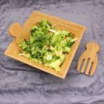 Large Bamboo Soup Bowls With Two Server Clawer Heat Resistance Easy Cleaning