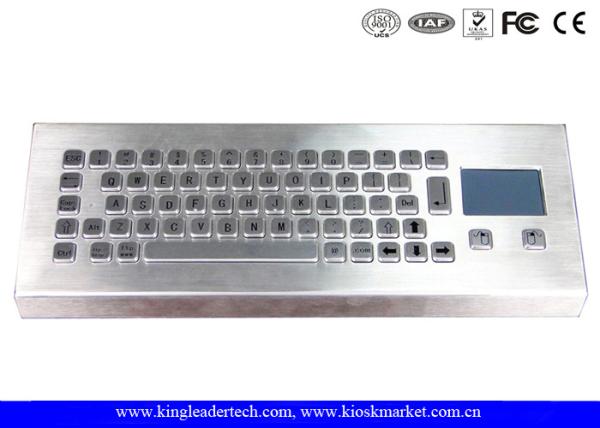 Rugged Stainless Steel Industrial Desktop Keyboard PS/2 Or USB Interface With 65