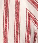 Women deep v neck stripe linen dress and unbacked