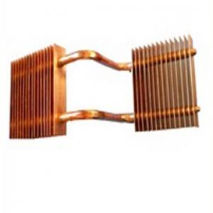 China Fin Welded Copper Pipe Heat Sinks Metal Stamping Parts Pipe Fitting Brass Tube on sale