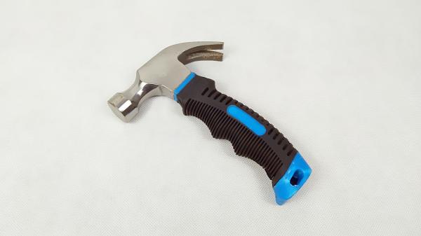 8OZ Mini Claw hammer with polishing surface and colored rubber handle