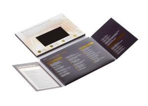 China 4 Inch Video Invitation Card Digital Business 350mAh-2000mAh Li-Ion Battery factory