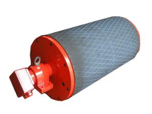China Ceramic Tiles Belt Conveyor Bend Pulley Diamond Rubber Lagging Head factory